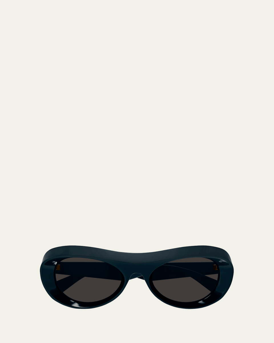 Beveled Acetate Oval Sunglasses